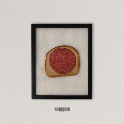 Artwork "Salami on Bread" by Thomas Hanscomb